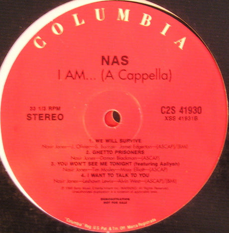 Nas : I Am... (A Cappella) (2xLP, Album)