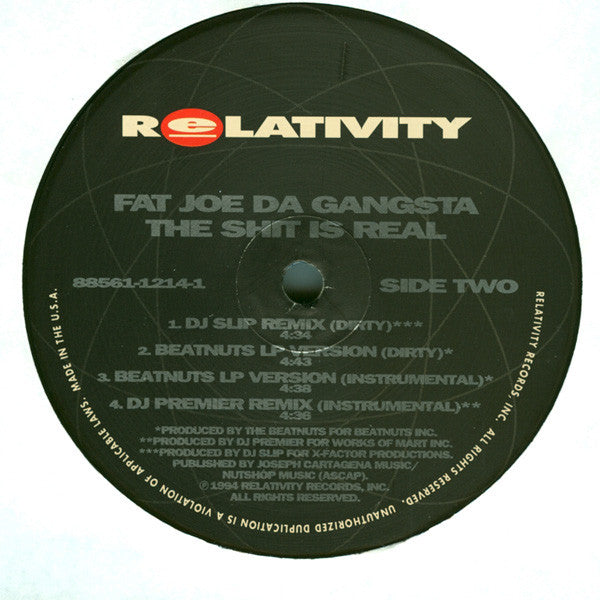 Fat Joe : The Shit Is Real (12")