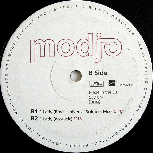 Modjo : Lady (Hear Me Tonight) (12")