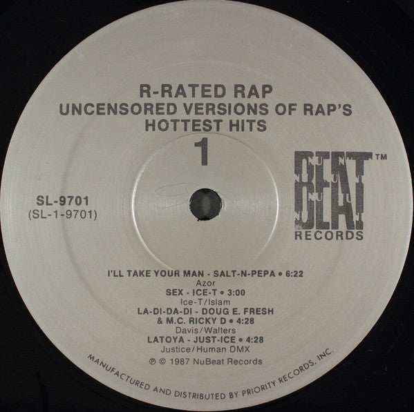 Various : R Rated Rap: Uncensored Versions Of Rap's Hottest Hits (LP, Comp)