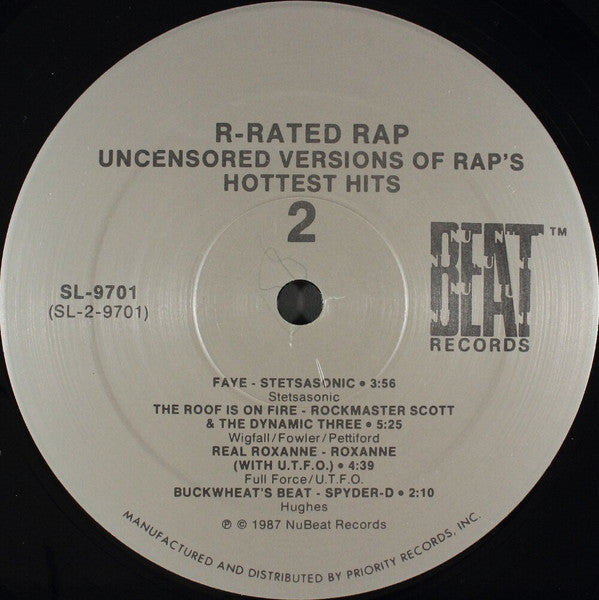 Various : R Rated Rap: Uncensored Versions Of Rap's Hottest Hits (LP, Comp)