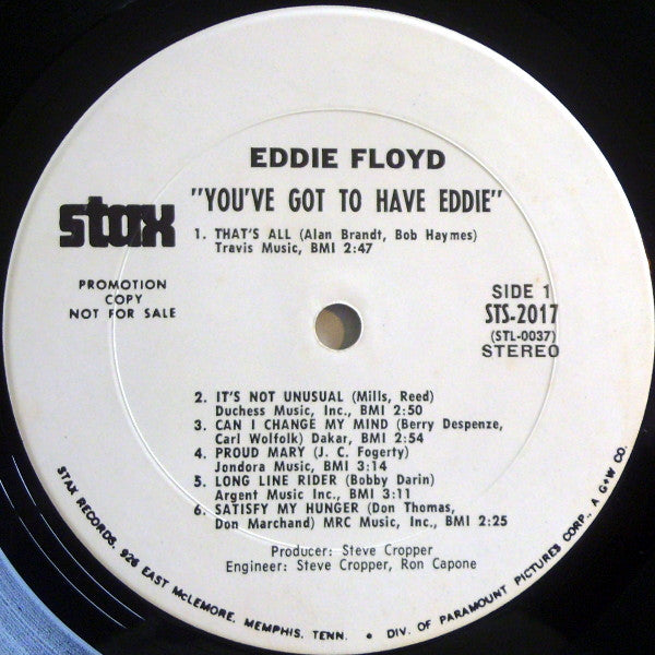 Eddie Floyd : You've Got To Have Eddie (LP, Album, Promo)