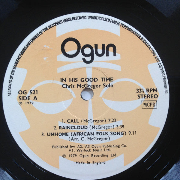 Chris McGregor : In His Good Time (LP, Album)