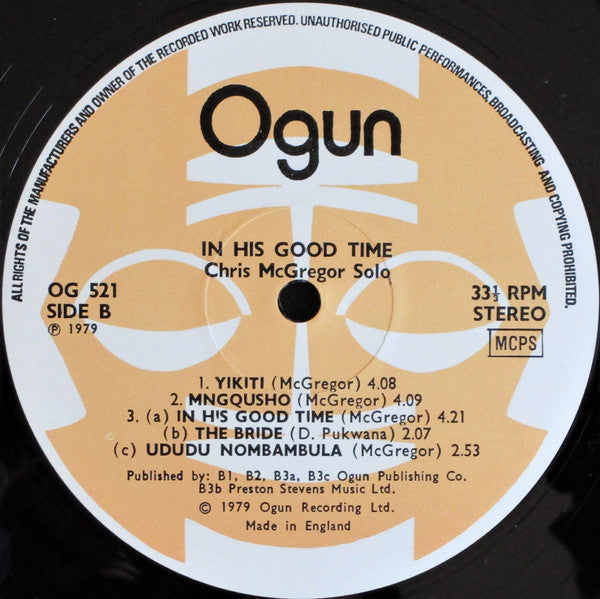 Chris McGregor : In His Good Time (LP, Album)