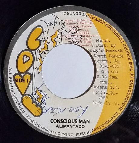 Alimantado* : Conscious Man (7")