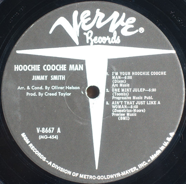 Jimmy Smith Arranged And Conducted By Oliver Nelson : Hoochie Cooche Man (LP, Mono, Gat)