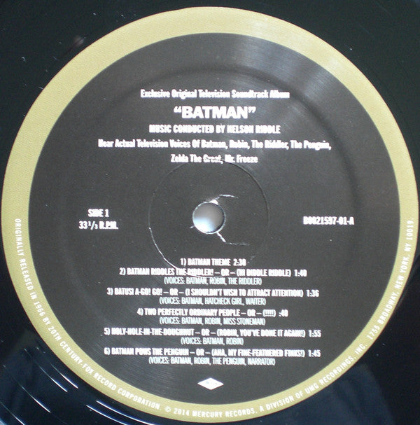 Nelson Riddle : Batman (Exclusive Original Television Soundtrack Album) (LP, Album, Mono, RE)