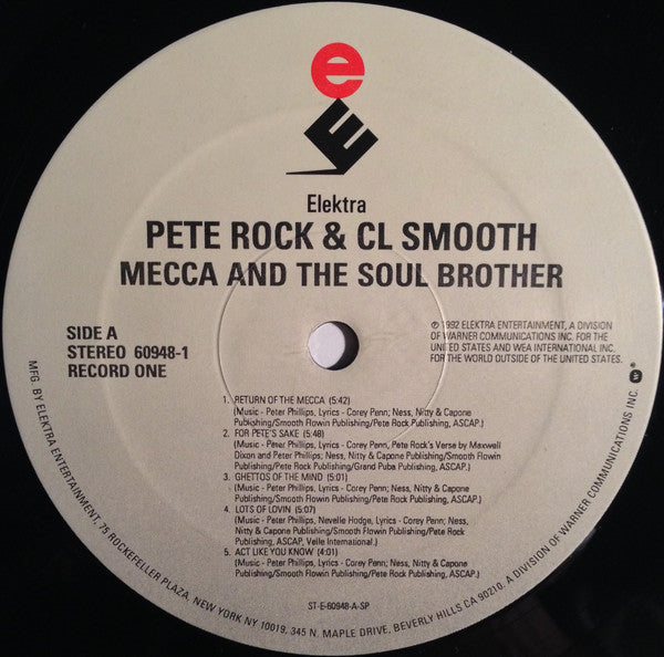 Pete Rock & C.L. Smooth : Mecca And The Soul Brother (2xLP, Album)