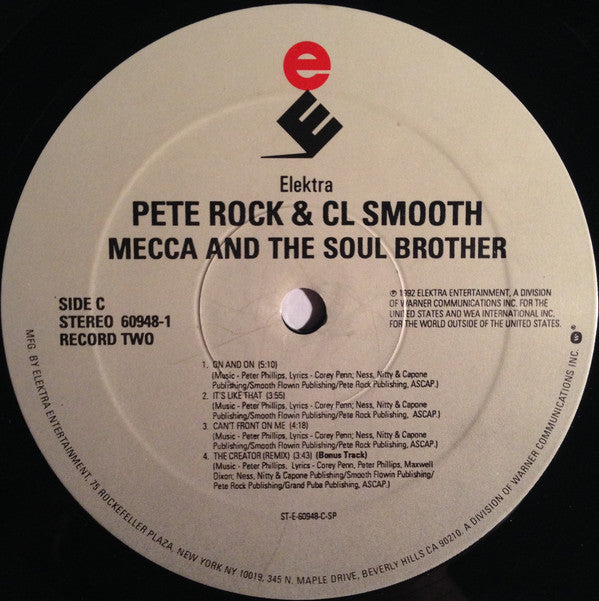 Pete Rock & C.L. Smooth : Mecca And The Soul Brother (2xLP, Album)