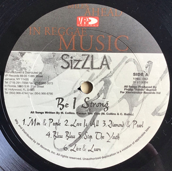 Sizzla : Be I Strong (LP, Album)