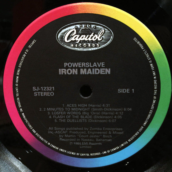Iron Maiden : Powerslave (LP, Album, Tex)