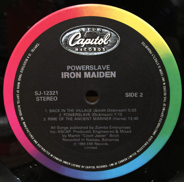 Iron Maiden : Powerslave (LP, Album, Tex)