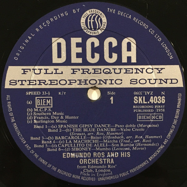 Edmundo Ros & His Orchestra : Rhythms Of The South (LP, Album)