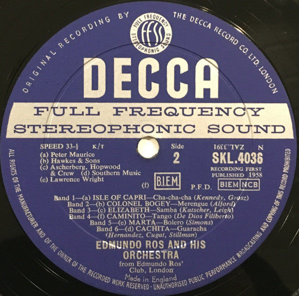 Edmundo Ros & His Orchestra : Rhythms Of The South (LP, Album)