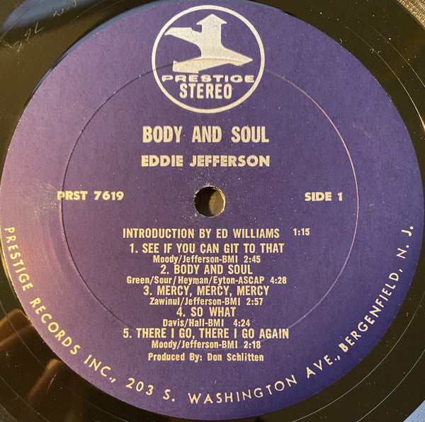 Eddie Jefferson : Body And Soul (LP, Album)