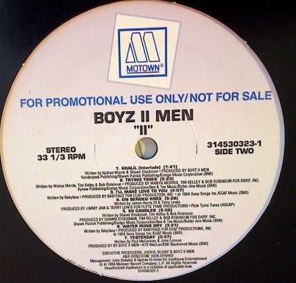 Boyz II Men : II (LP, Promo)