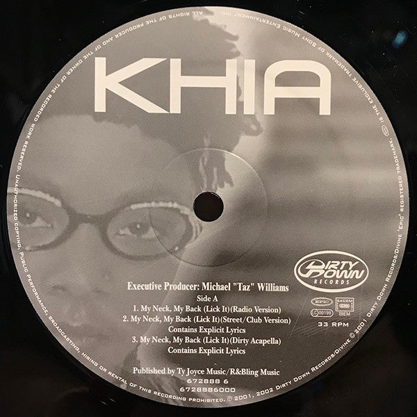 Khia : My Neck, My Back (Lick It) (12")