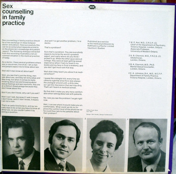 W.E. Keil, M.D., A.B. Chernick, M.D., B.A. Chernick, M.D., K.A. Johnston, M.D. : Sex Counselling In Family Practice (12")