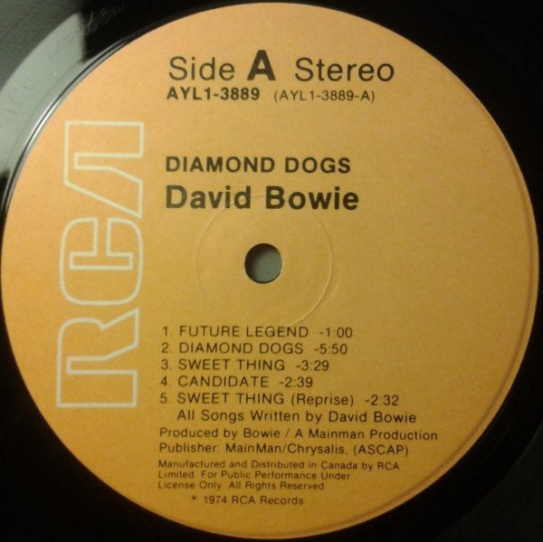 David Bowie : Diamond Dogs (LP, Album, RE)