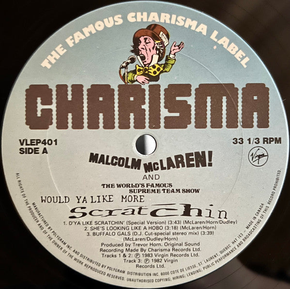 Malcolm McLaren & World's Famous Supreme Team : Would Ya Like More Scratchin' (LP, Album, Mixed)