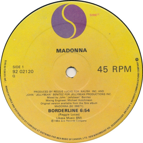 Madonna : Borderline (12", Maxi)