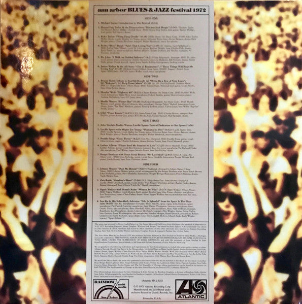 Various : Ann Arbor Blues & Jazz Festival 1972 (2xLP, Comp, RE, RM, 180)