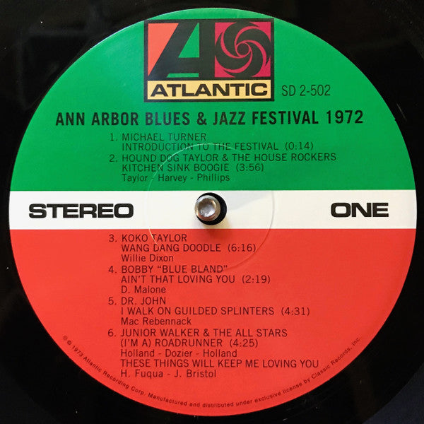 Various : Ann Arbor Blues & Jazz Festival 1972 (2xLP, Comp, RE, RM, 180)
