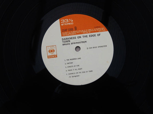 Bruce Springsteen : Darkness On The Edge Of Town (LP, Album, 1st)