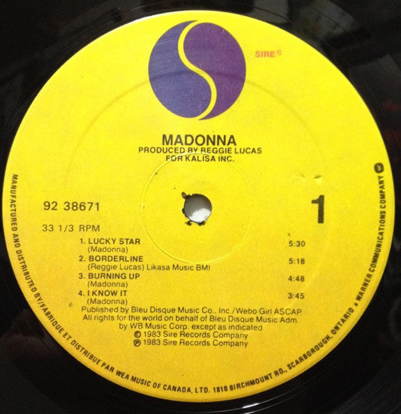 Madonna : Madonna (LP, Album)