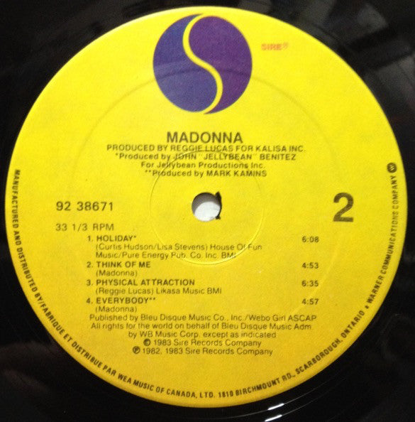 Madonna : Madonna (LP, Album)