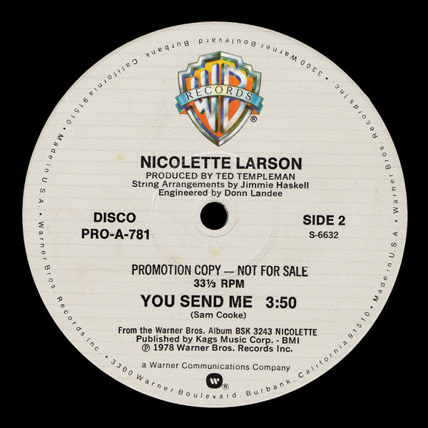 Nicolette Larson : Lotta Love (12", Promo)