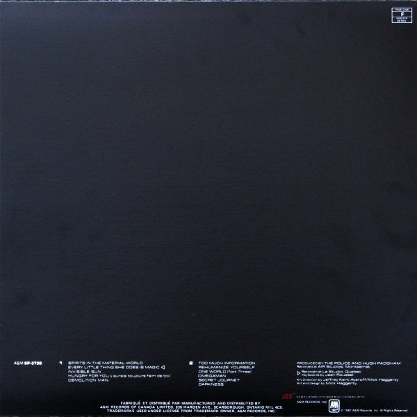 The Police : Ghost In The Machine (LP, Album, Don)