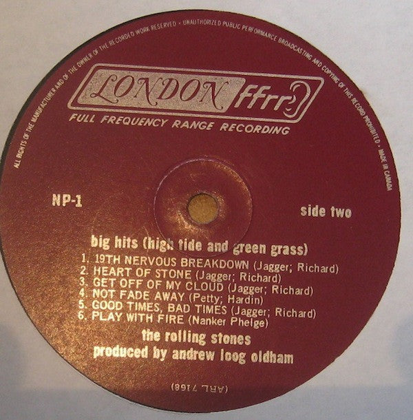 The Rolling Stones : Big Hits (High Tide And Green Grass) (LP, Comp, Mono, Gat)