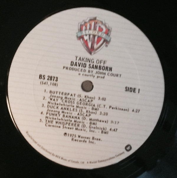 David Sanborn : Taking Off (LP, Album)