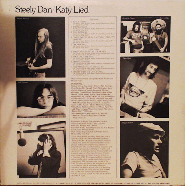 Steely Dan : Katy Lied (LP, Album, Dyn)
