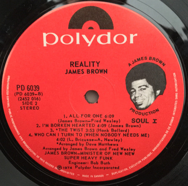 James Brown : Reality (LP, Album)