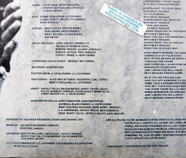 Lloyd Lovindeer : Sexy Reggae (LP, Album)