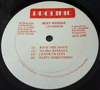 Lloyd Lovindeer : Sexy Reggae (LP, Album)