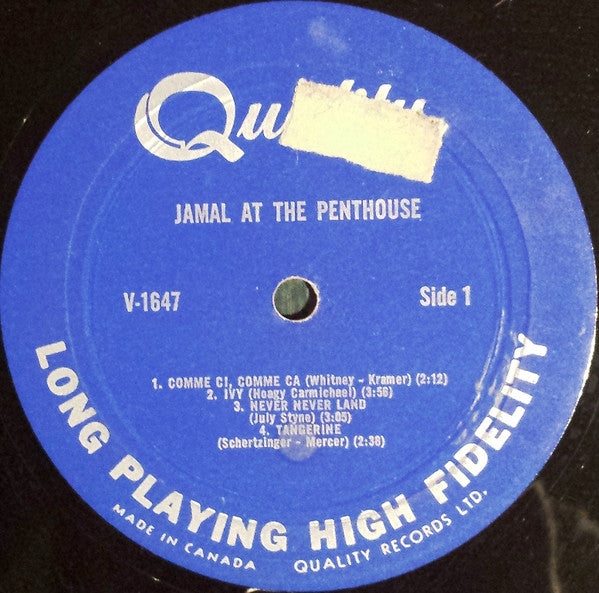 Ahmad Jamal : Jamal At The Penthouse (LP, Album, Mono)