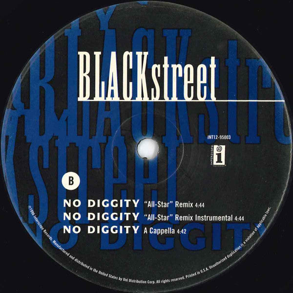 BLACKstreet Featuring Dr. Dre : No Diggity (12")