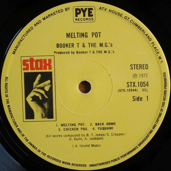 Booker T & The MG's : Melting Pot (LP, Album, RE)