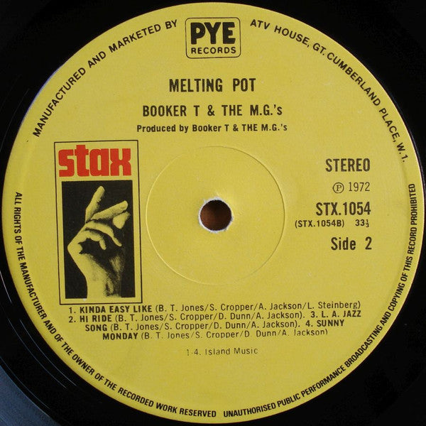 Booker T & The MG's : Melting Pot (LP, Album, RE)