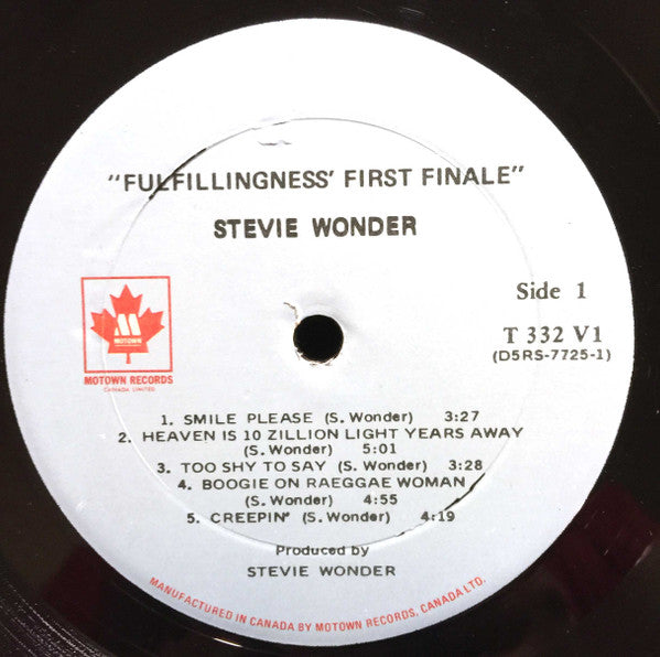 Stevie Wonder : Fulfillingness' First Finale (LP, Album)