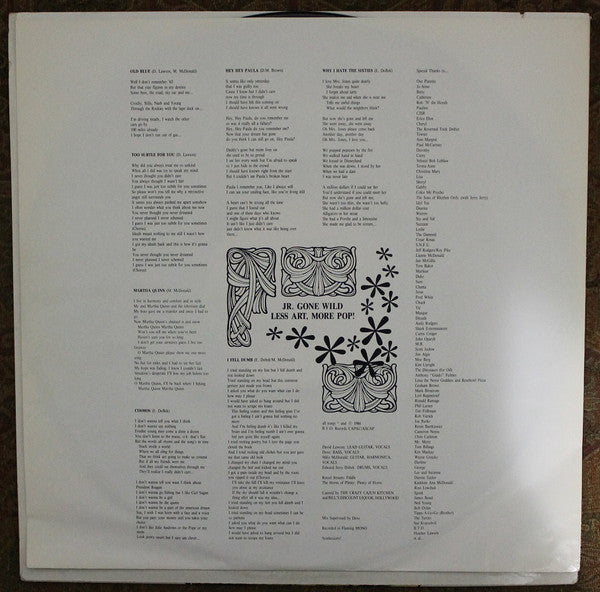 Jr. Gone Wild : Less Art, More Pop! (LP, Album)