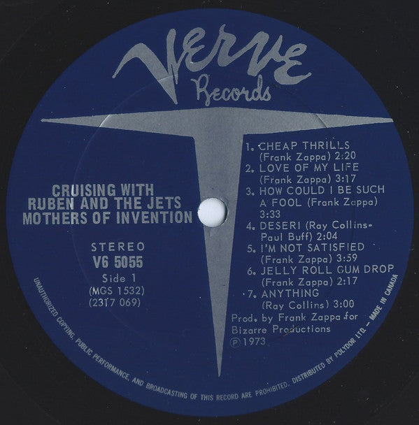 The Mothers : Cruising With Ruben & The Jets (LP, Album, RE, Gat)