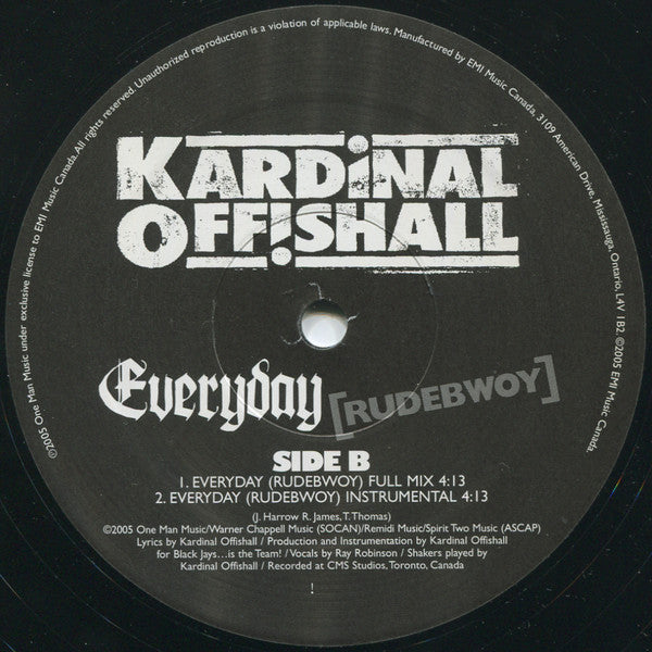 Kardinal Offishall : Everyday (Rudebwoy) (12", Single)
