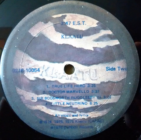 Klaatu : 3:47 E.S.T. (LP, Album, Fir)