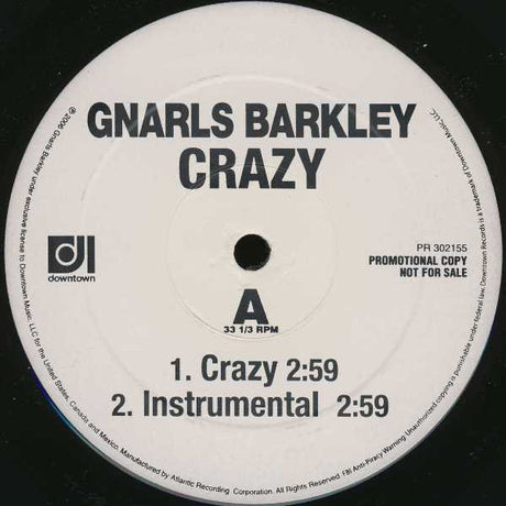 Gnarls Barkley : Crazy (12", Promo)