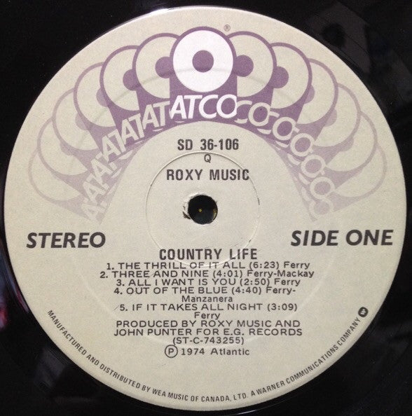 Roxy Music : Country Life (LP, Album, RE, Qua)