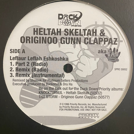 Heltah Skeltah & Originoo Gunn Clappaz* : Leflaur Leflah Eshkoshka / Lettha Brainz Blo (12", Promo)